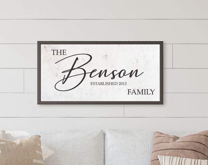 Wood family name sign with first names-personalized family name sign-custom family name sign-last name sign family name plaque gift