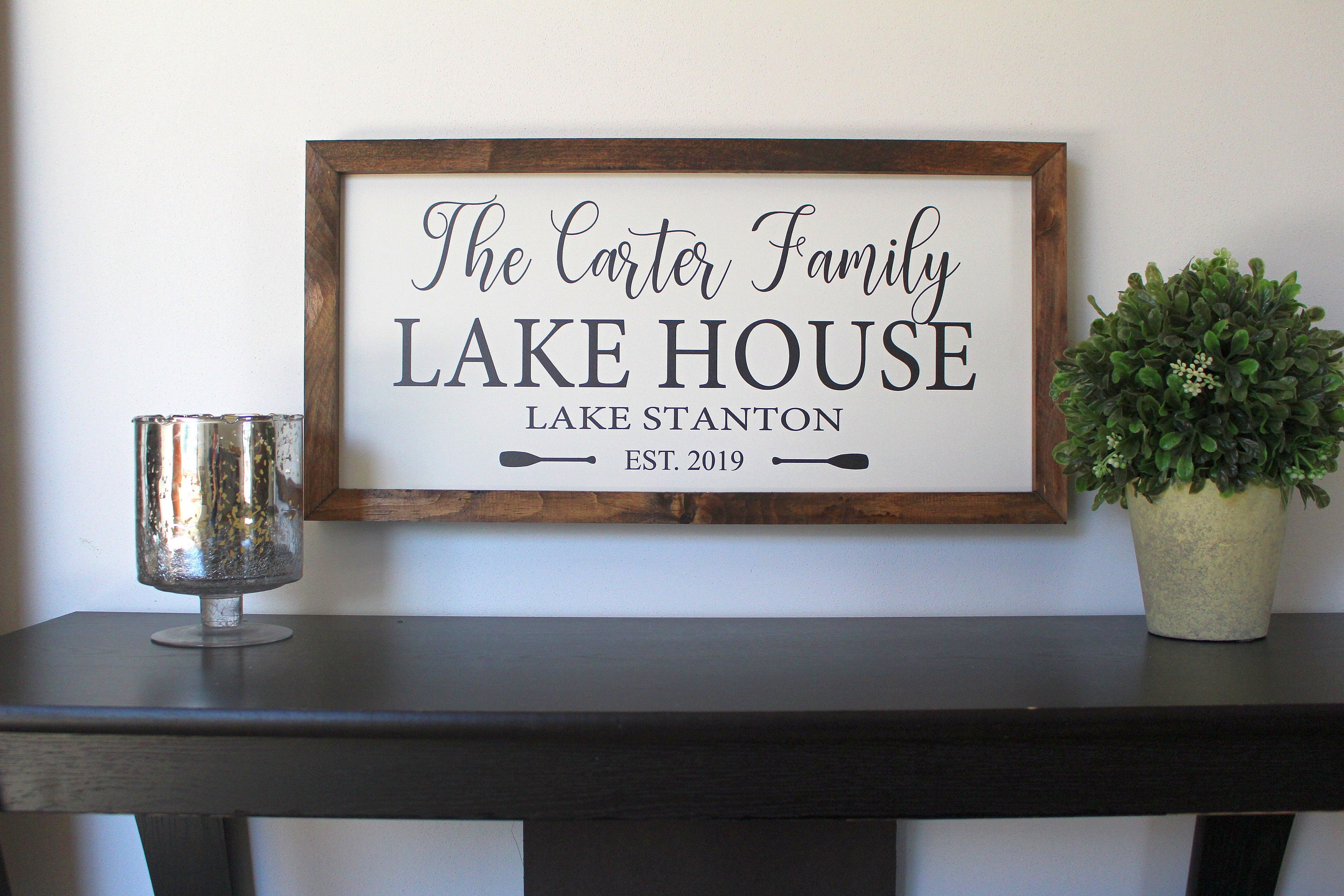 Personalized Lake house signgiftsdecorwood lake house established