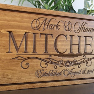 Personalized wedding gift for the couple-bride and groom gift-custom wedding gift sign-ENGRAVED wedding memento-save the date prop-sign-wood image 7