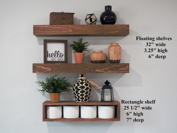 Farmhouse Bathroom Decor, Storage for Bathroom, Floating Shelves, Bathroom  Shelf, Wood Shelf, Wall Shelves, Rustic Home Decor, Modern Shelf 