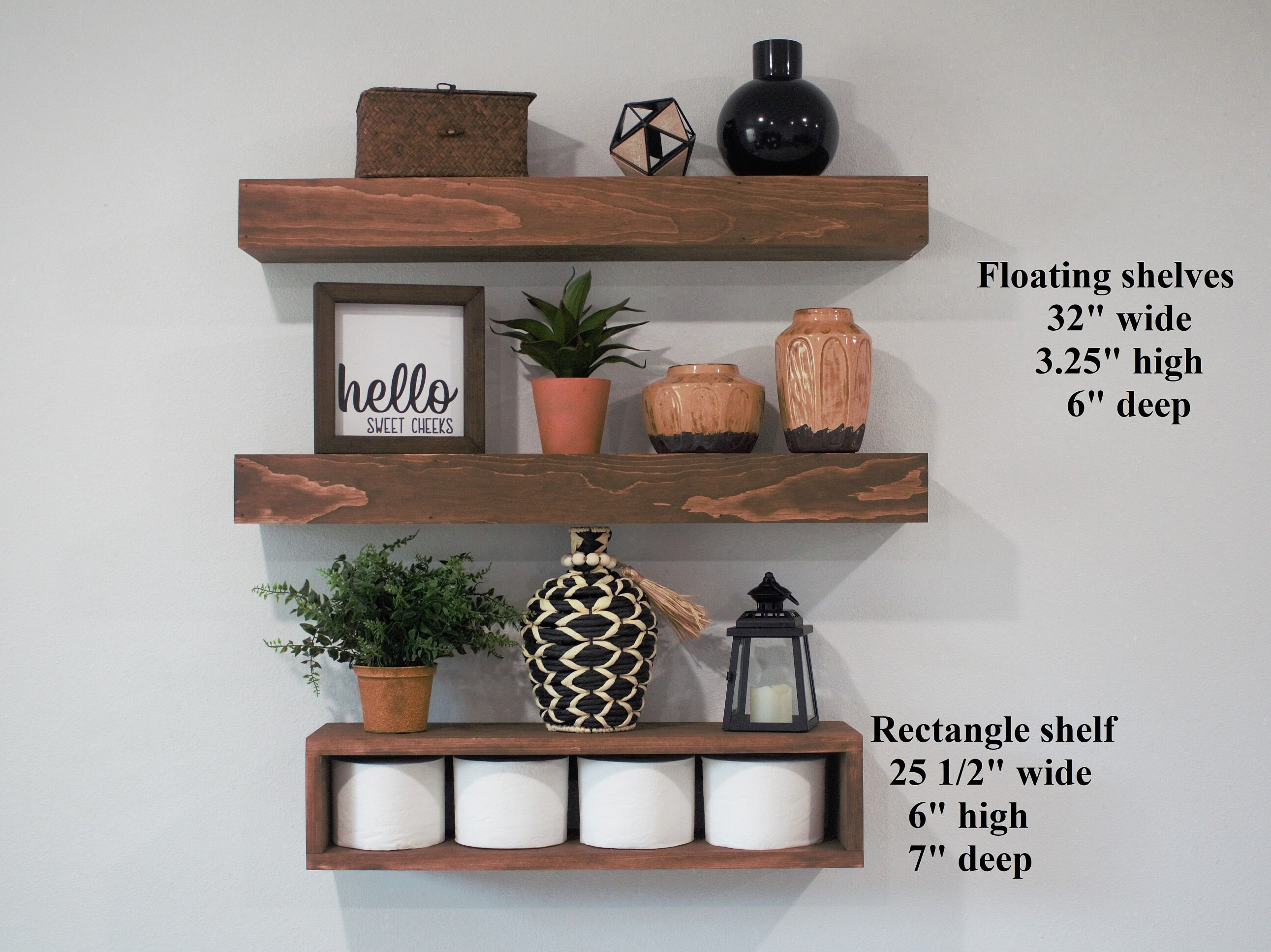 Wall Mounted Bathroom Shelves Floating Shelf Shower Hanging Basket