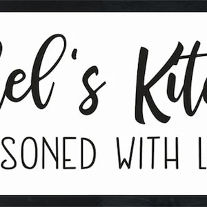 Personalized kitchen signs-gifts-decor-items-kitchen decor-art-gift for mom birthday-wall decor-gift for cook-chef-custom kitchen sign gift image 4