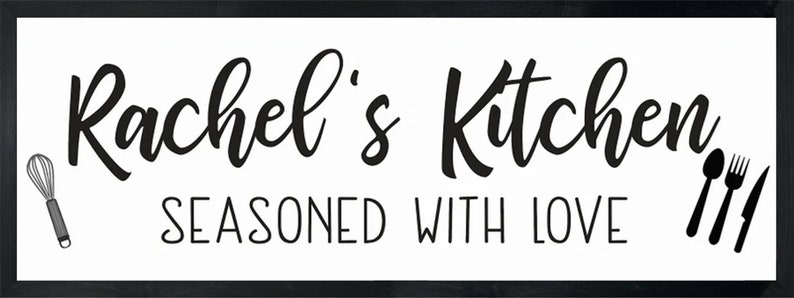 Personalized kitchen signs-gifts-decor-items-kitchen decor-art-gift for mom birthday-wall decor-gift for cook-chef-custom kitchen sign gift image 4