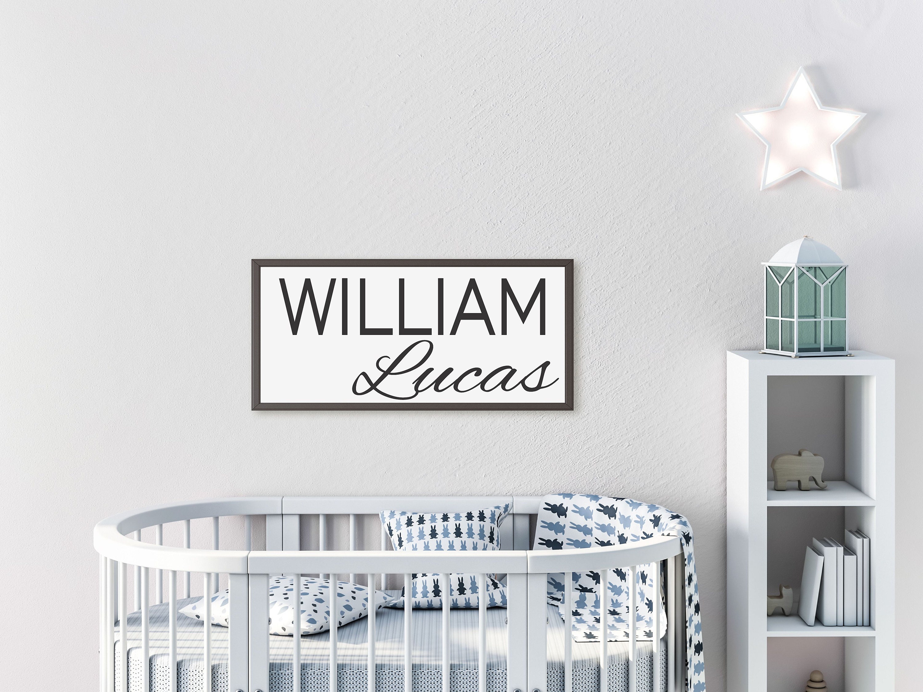 above crib decor boy