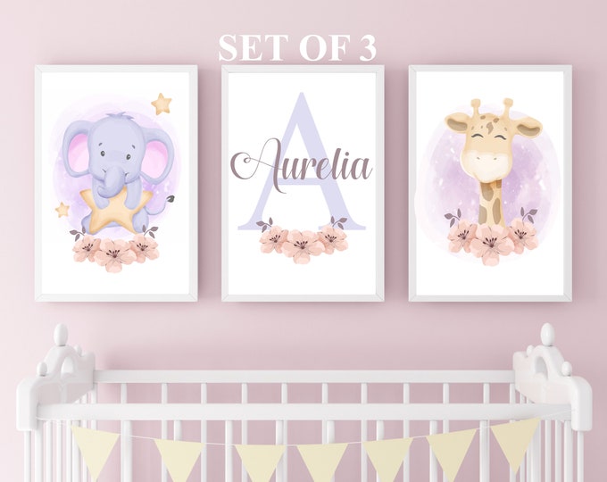 Girl room sign-Baby name sign-girl Nursery sign-above the crib sign-crib decor-girls room decor-new baby gift-nursery wall art-nursery decor