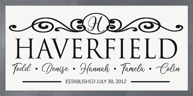 Personalized family sign-family name established wood sign-Monogram custom last name sign-Family name sign-family photo-mother in law gift image 9