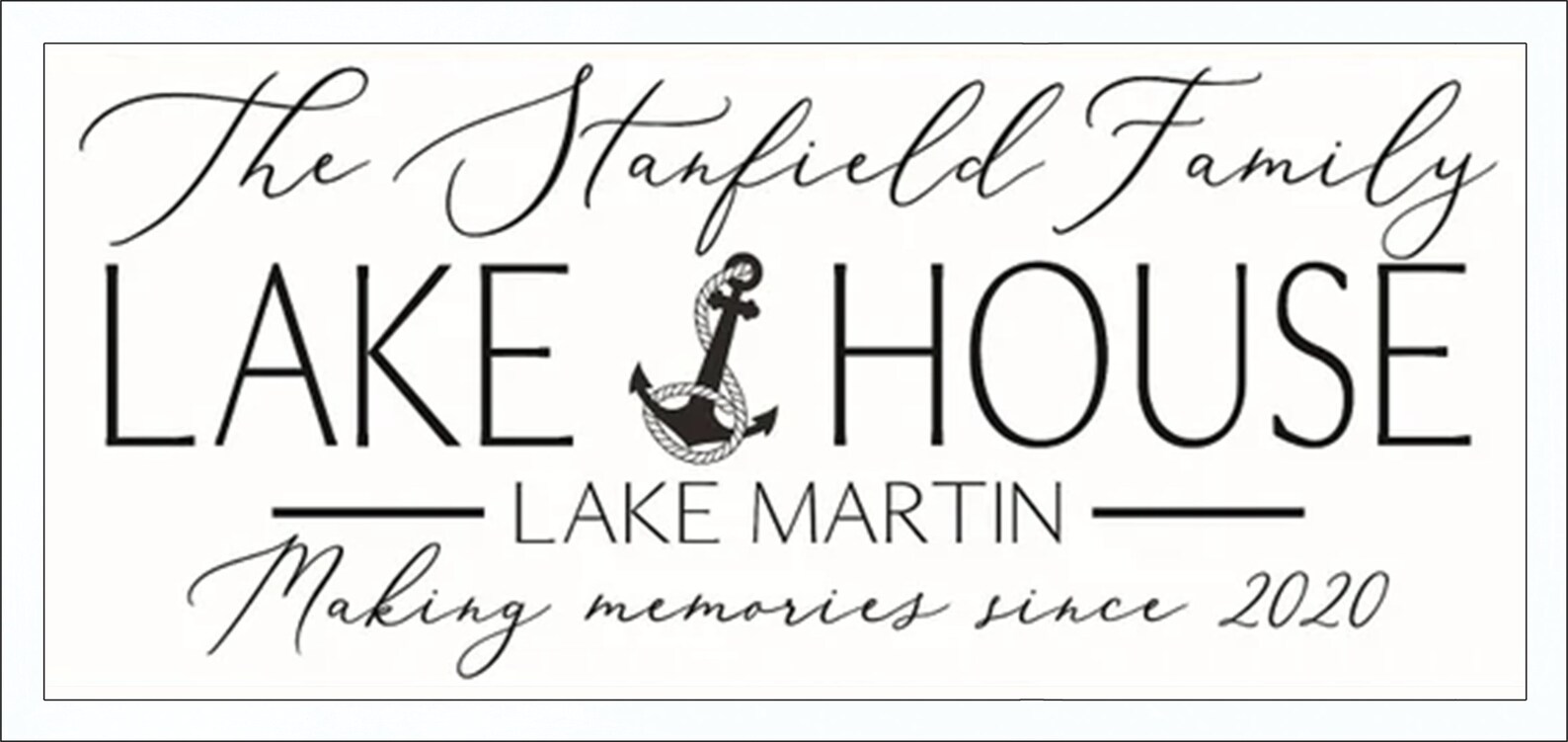 Lake House Signpersonalized Lake House Giftlake Etsy