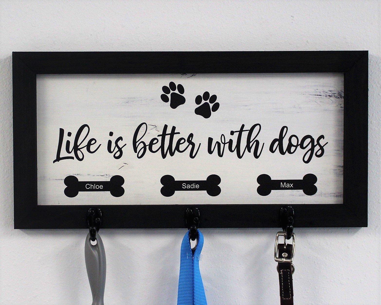 personalized dog leash holder