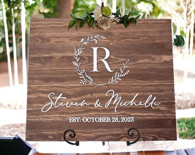 Wedding welcome sign-welcome to our wedding sign-for wedding entrance ceremony-wood-personalized sign for wedding-decor
