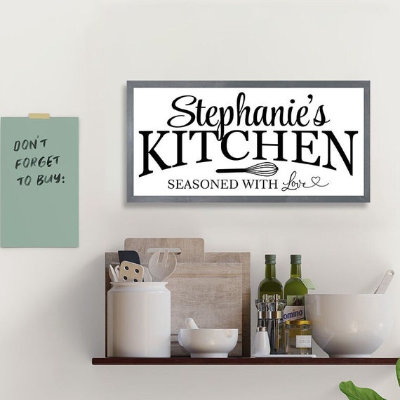 Kitchen personalized signs deals