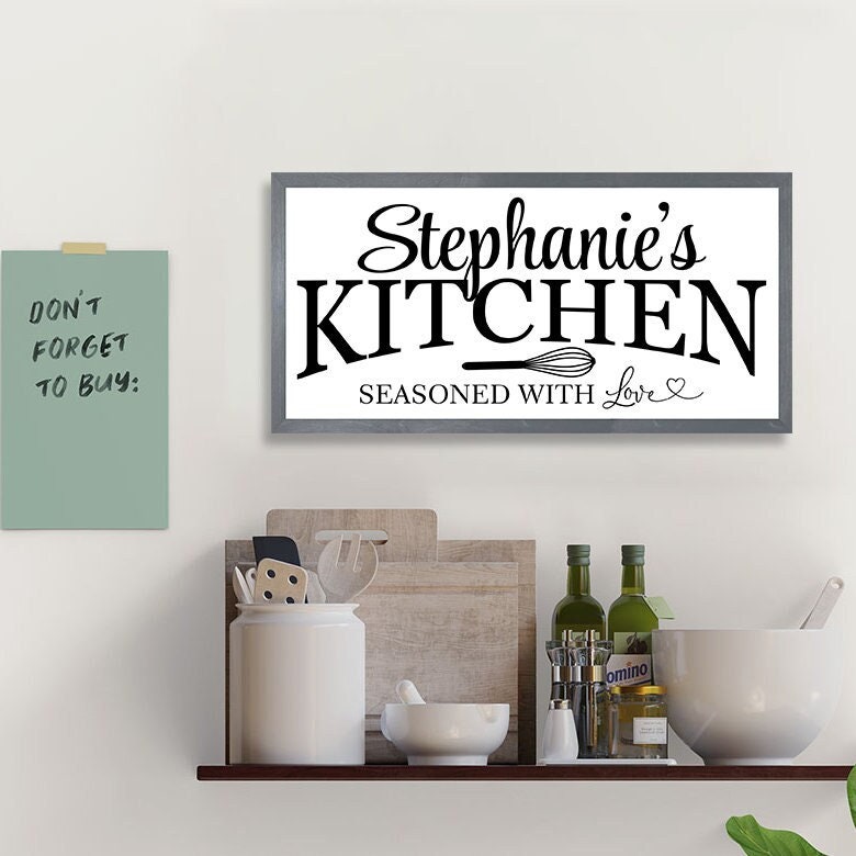 Kitchen sign-Kitchen decor-gifts-personalized kitchen sign-for