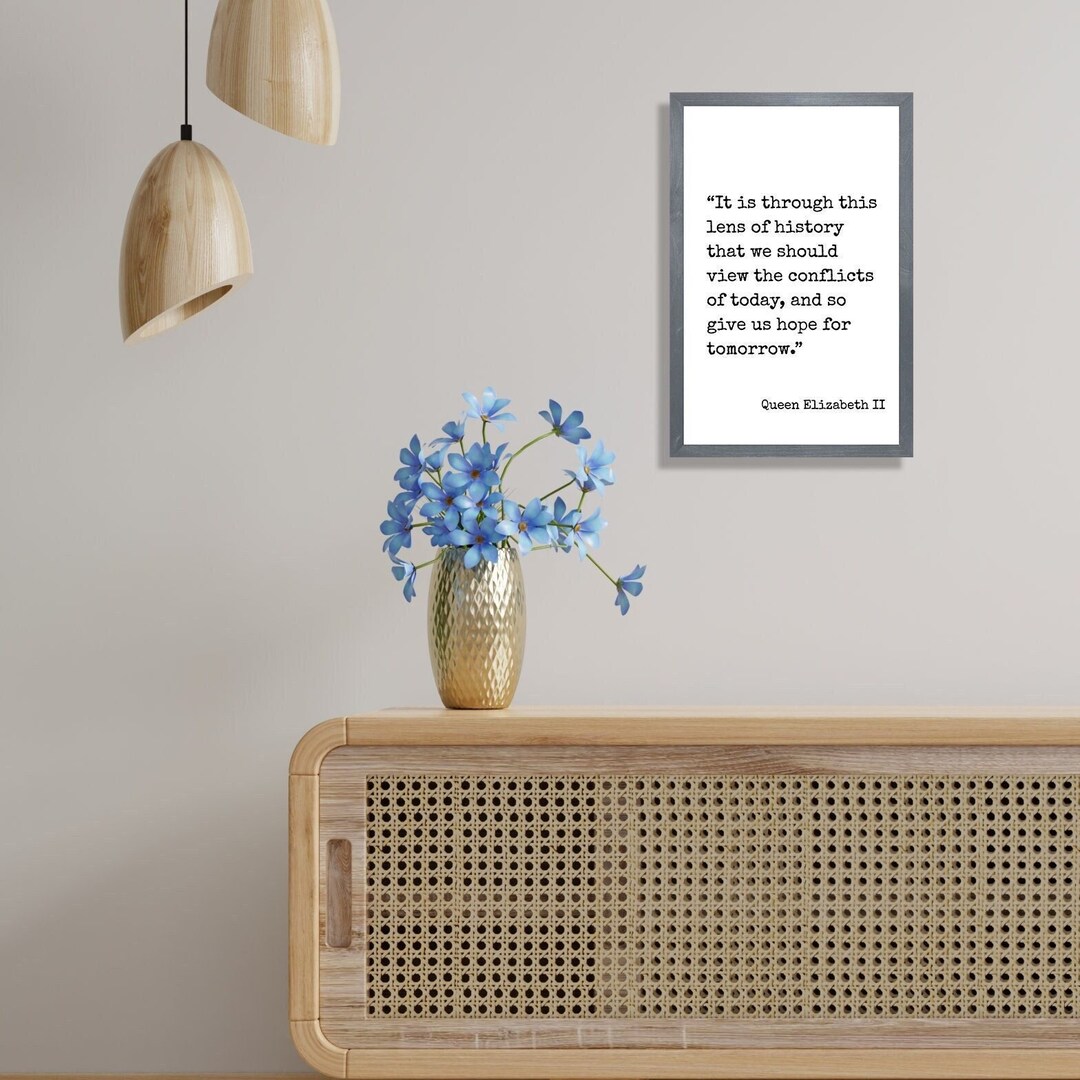 Queen Elizabeth II Quote Wall Artmotivational Wall Artgive Us Hope