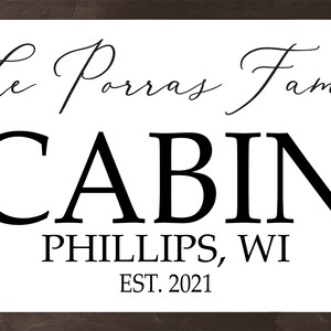 Custom cabin signs-personalized cabin sign for cabin gifts-cabin art-cabin decor-family cabin sign-wall sign image 8