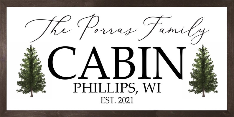 Custom cabin signs-personalized cabin sign for cabin gifts-cabin art-cabin decor-family cabin sign-wall sign image 8