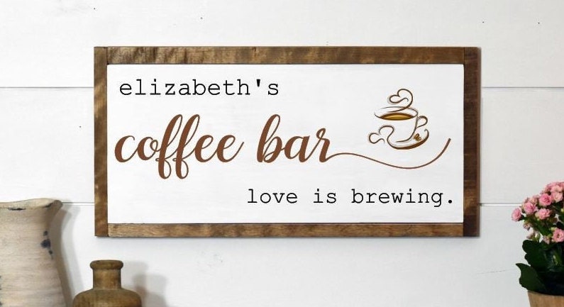 Coffee Bar Sign Coffee Bar Decor Kitchen Sign Coffee Sign