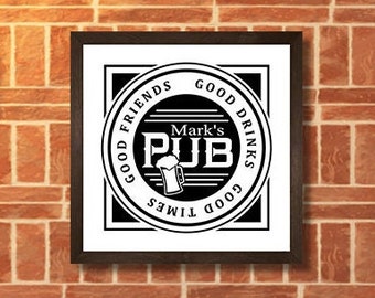 Bar signage-personalized bar sign for home-bar decor-man cave sign-wine bar sign-pub sign for home bar-personalized bar sign-gifts for him
