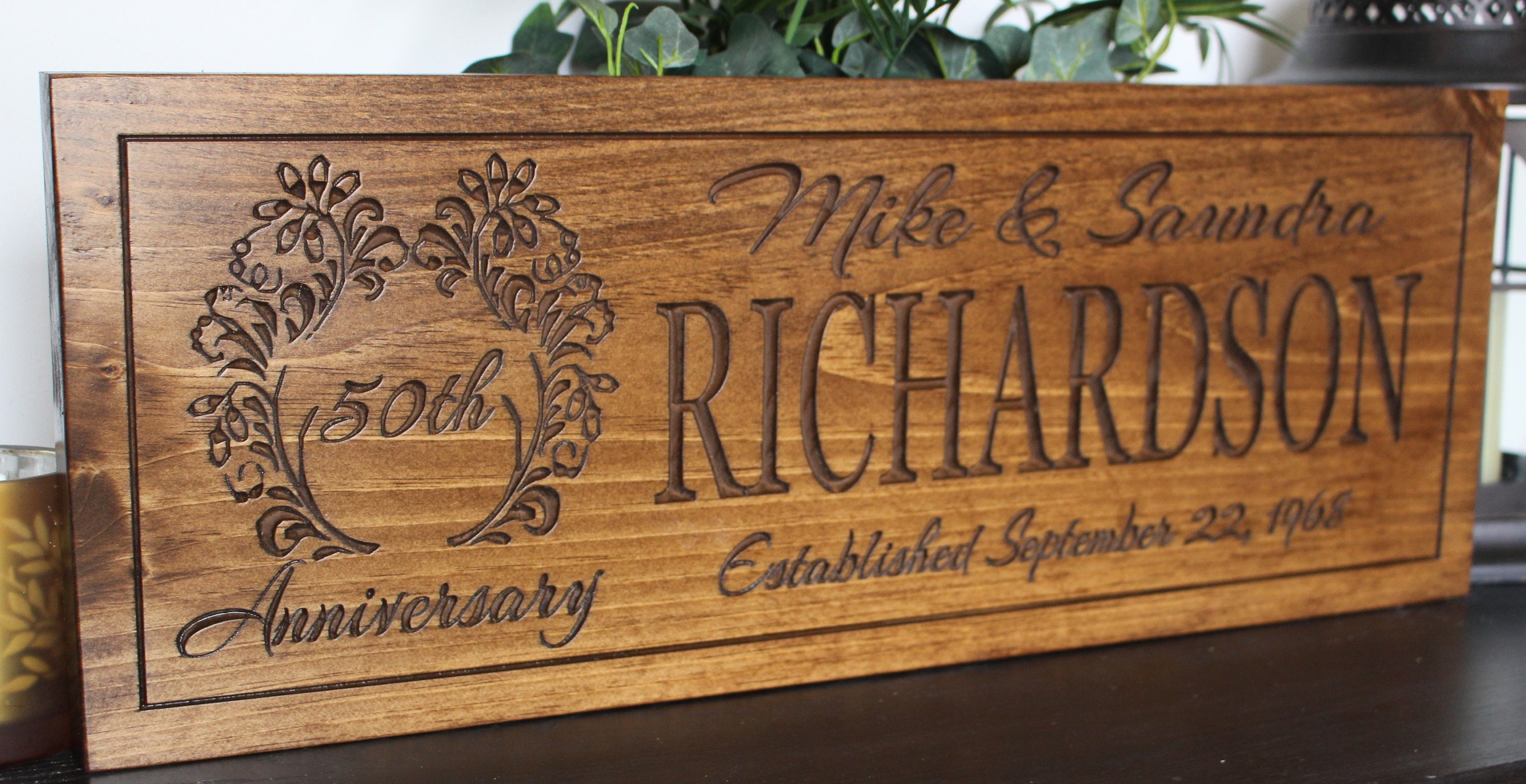 personalized 50th anniversary gift