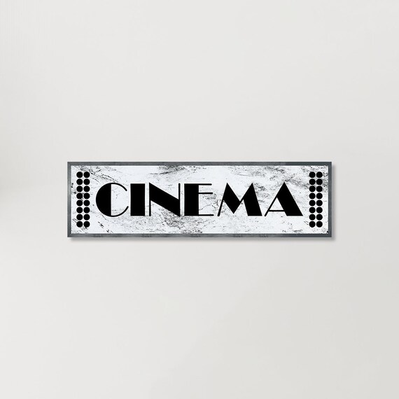 Cinema Wall Arthome Theater Signtv Room Wall Decortheater Etsy