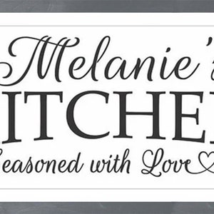 Personalized kitchen signs-gifts-decor-items-kitchen decor-art-gift for mom birthday-name sign-gift for cook-chef-custom kitchen sign Bild 5