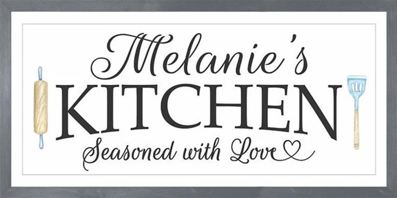 Personalized kitchen signs-gifts-decor-items-kitchen decor-art-gift for mom birthday-name sign-gift for cook-chef-custom kitchen sign Bild 5