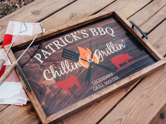 Personalized Grilling Tray-grilling Gift-custom Bbq Trays-personalized Bbq  Tray-bbq Gifts-personalized Bbq Gifts for Men-grilling Plate 