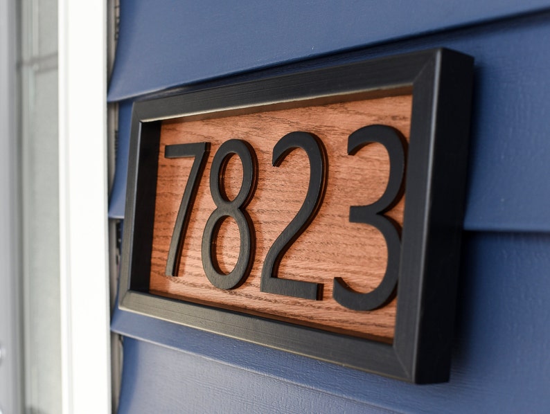 House numbers sign-address sign for house-horizontal address sign-house numbers plaque-address number sign-house address numbers sign image 3