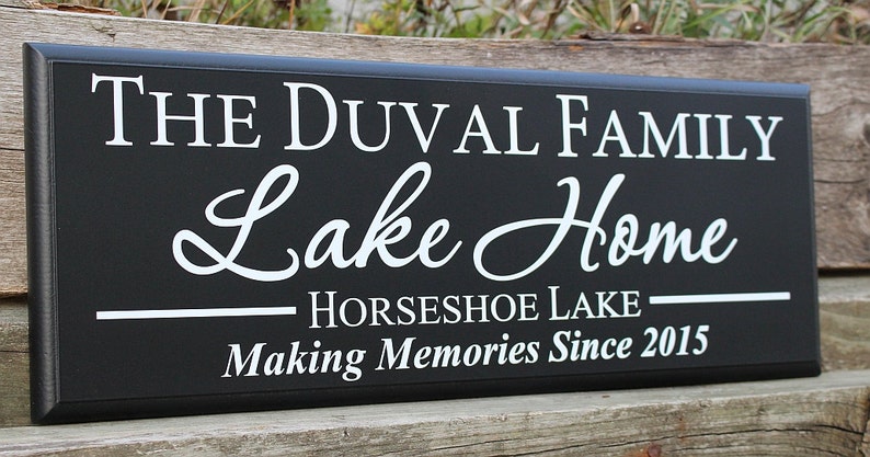 Lake home-lake home sign-family lake home-river home-personalized lake house decoration-making memories lake sign-custom lake house sign image 3