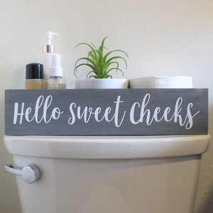 16 Inch Gray Wood Toilet Tank Tray Organizer, Bathroom Vanity Rectangu –  MyGift