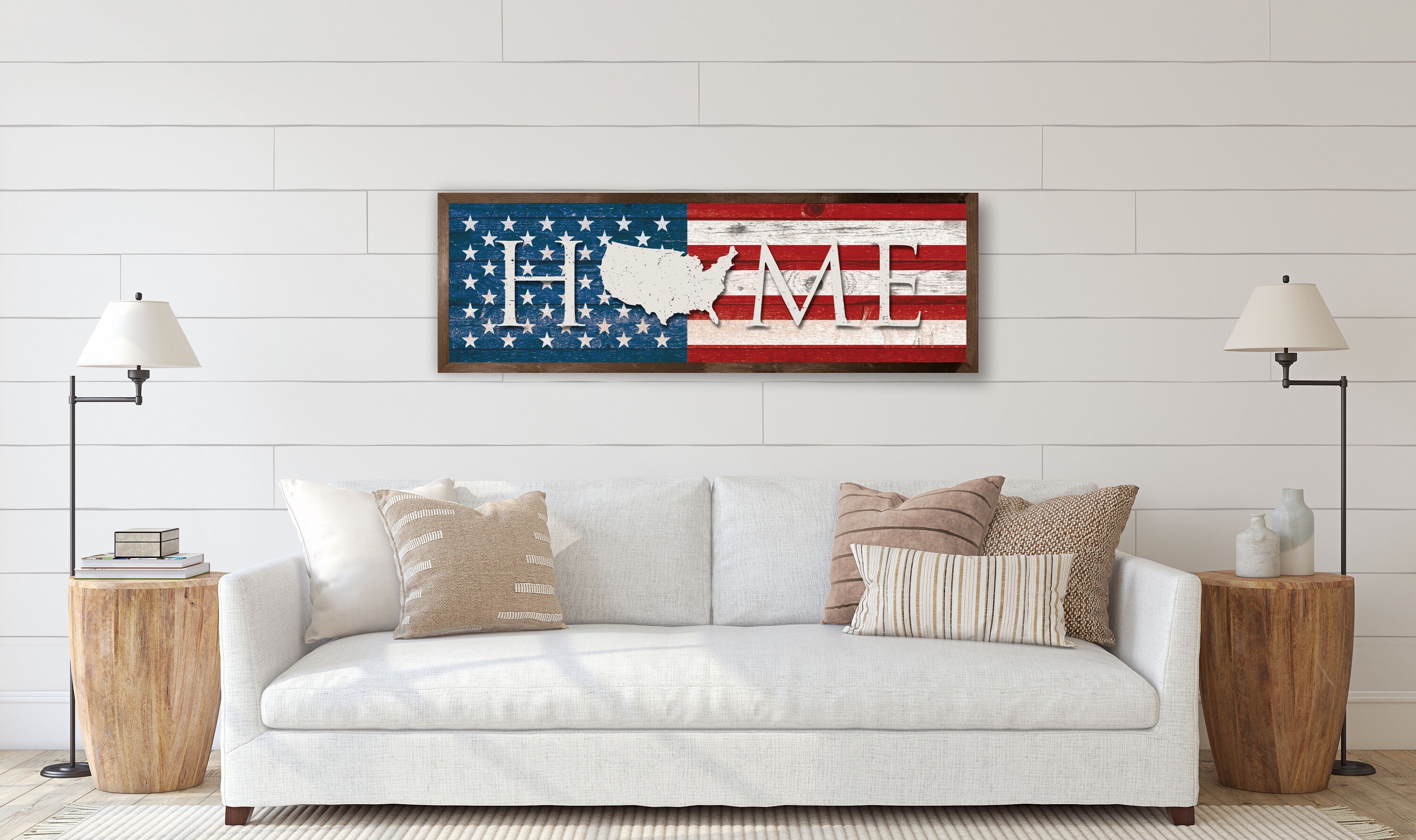 Home flag sign for wallpatriotic sign for homeflag for wall sign