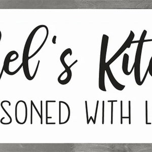 Personalized kitchen signs-gifts-decor-items-kitchen decor-art-gift for mom birthday-wall decor-gift for cook-chef-custom kitchen sign gift image 6