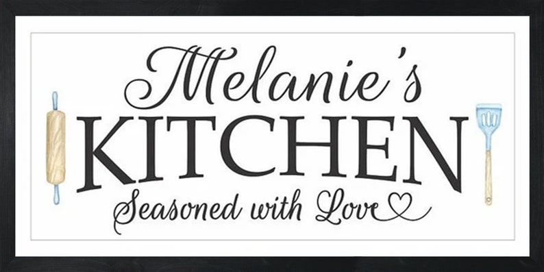 Personalized kitchen signs-gifts-decor-items-kitchen decor-art-gift for mom birthday-name sign-gift for cook-chef-custom kitchen sign Bild 3