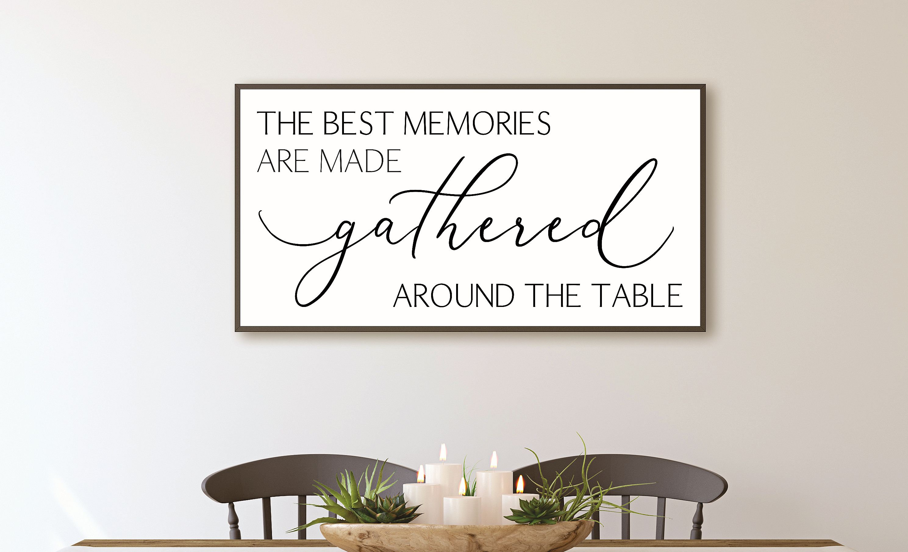 Dining room wall decorkitchenthe best memories are made gathered