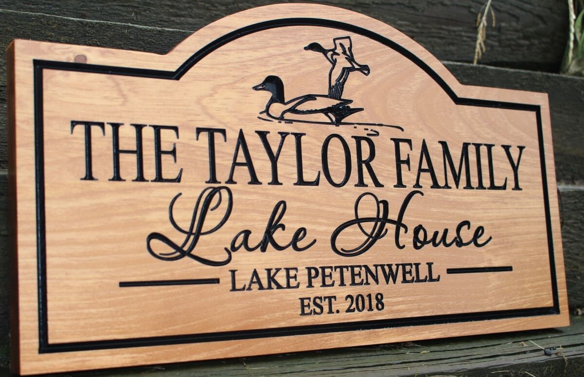Lake house signpersonalized Lake house giftlake decorestablished
