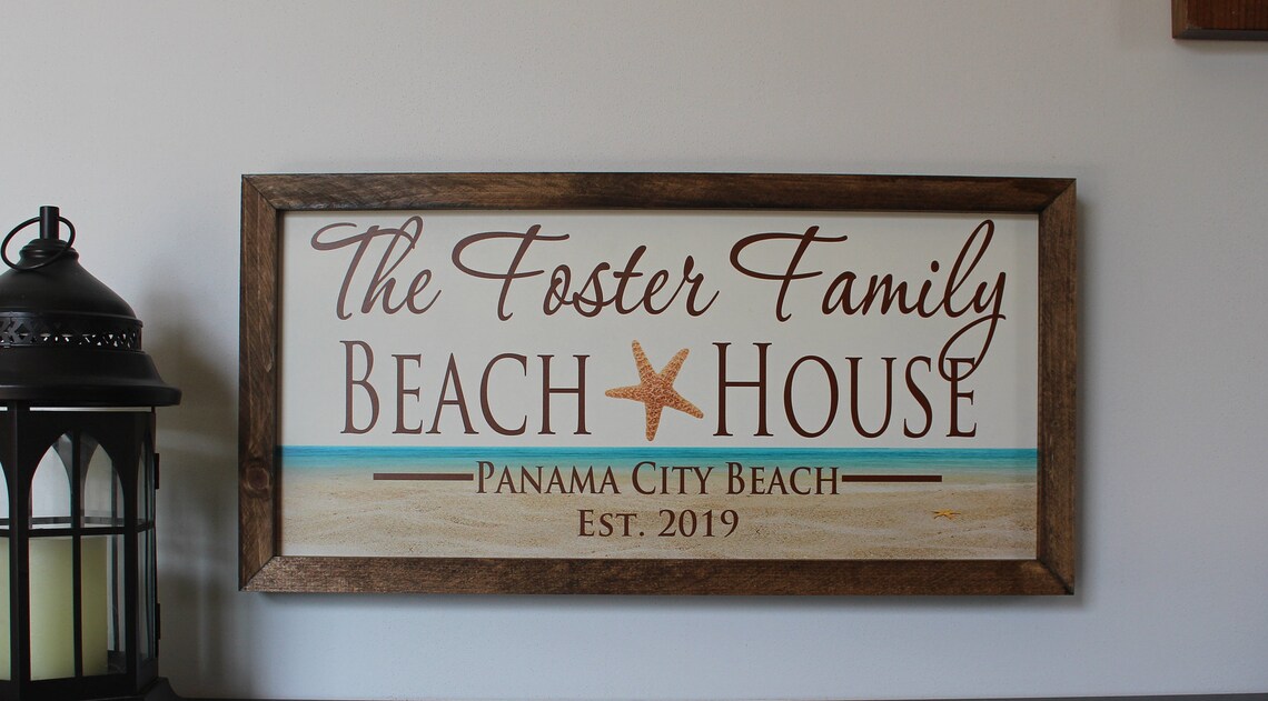 Personalized beach house signfor beach housedecorcustom Etsy