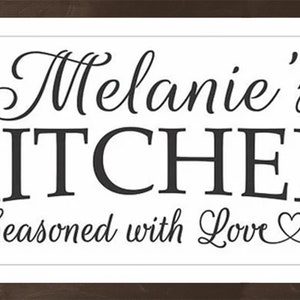 Personalized kitchen signs-gifts-decor-items-kitchen decor-art-gift for mom birthday-name sign-gift for cook-chef-custom kitchen sign Bild 4