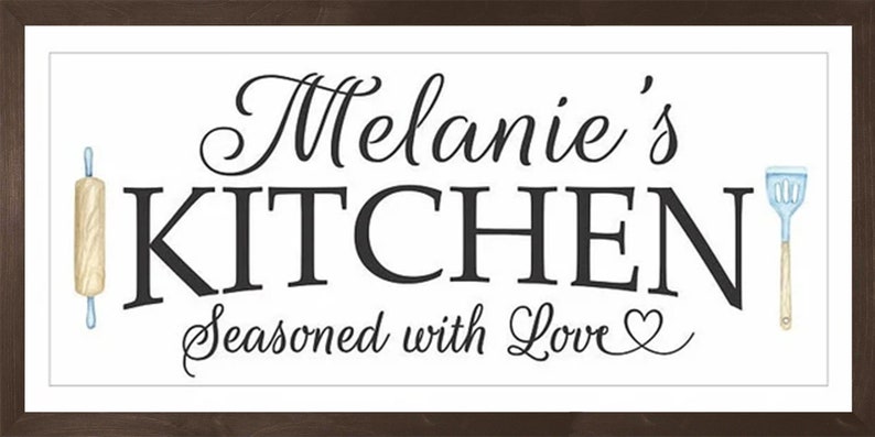 Personalized kitchen signs-gifts-decor-items-kitchen decor-art-gift for mom birthday-name sign-gift for cook-chef-custom kitchen sign Bild 4