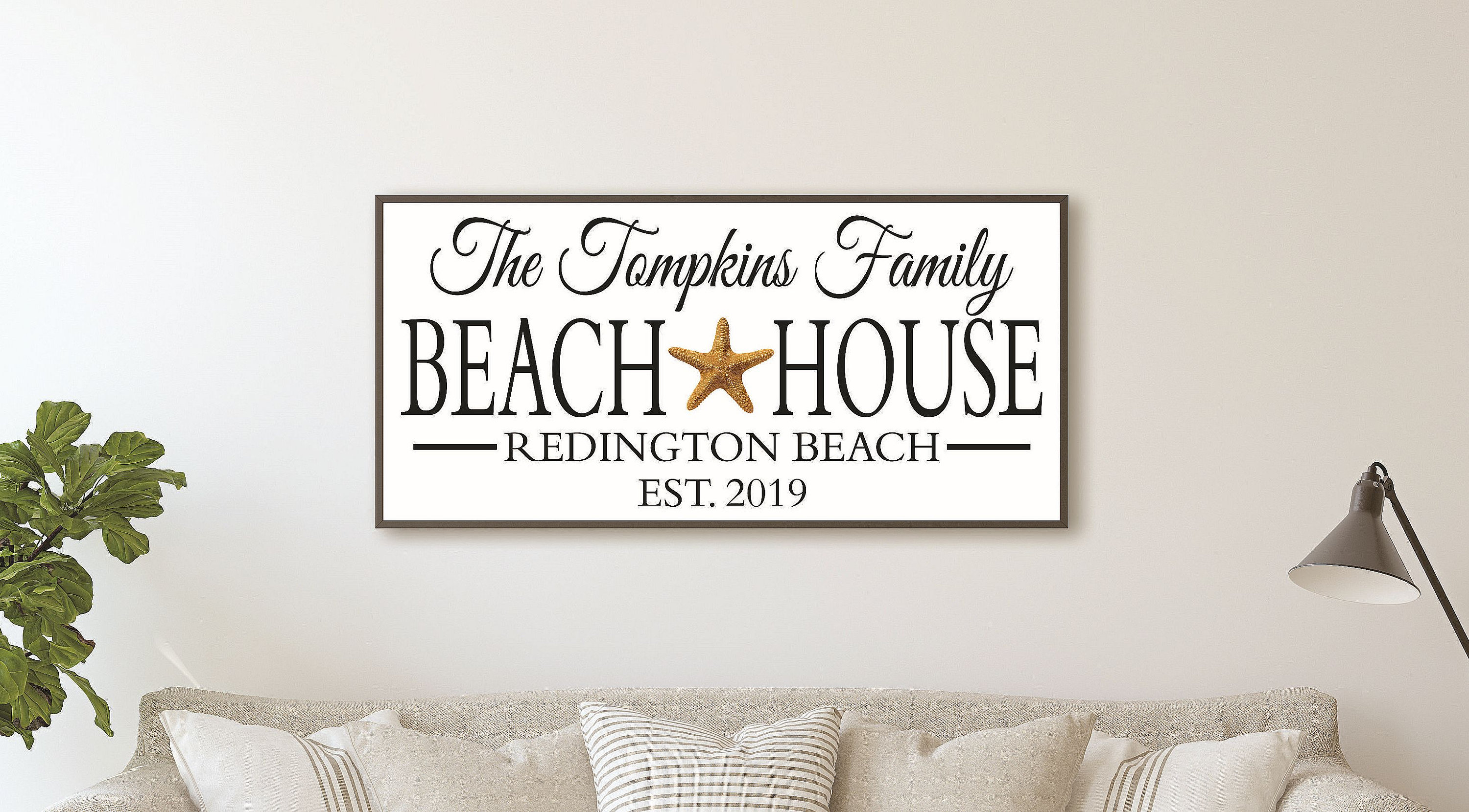 Personalized beach house sign, beach house decor, beach sign, beach