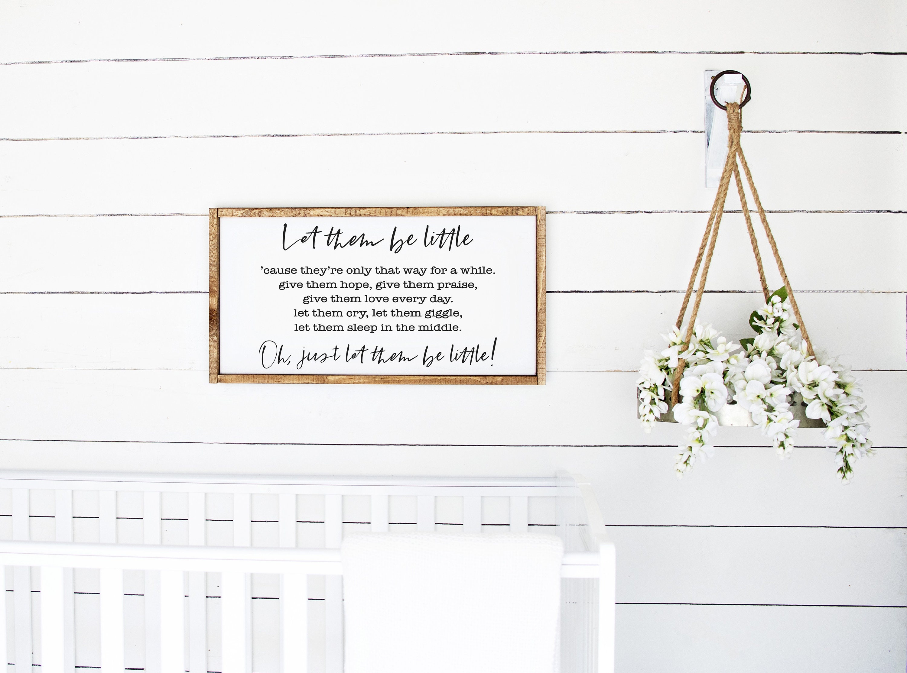 Nursery wood signlet them be little signbaby room signnew baby gift fornursery wall art
