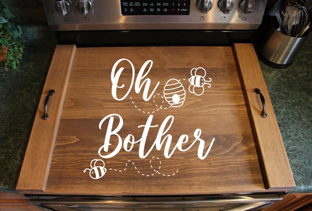 No Bitchin in My Kitchen stove cover, noodle board, stove top cover, r –  Rustic Woodworking Co