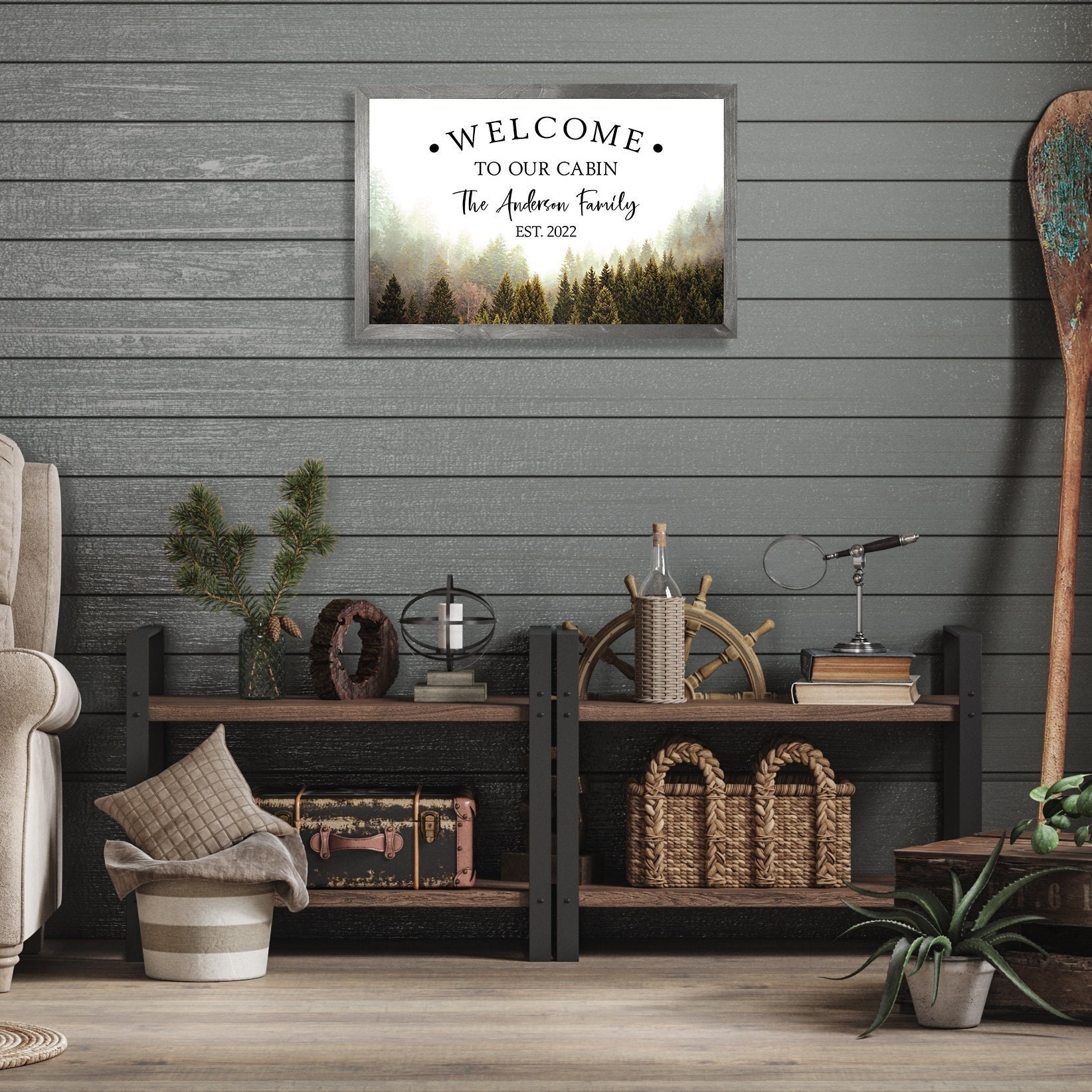 Personalized sign for cabin to our cabin artcustom cabin