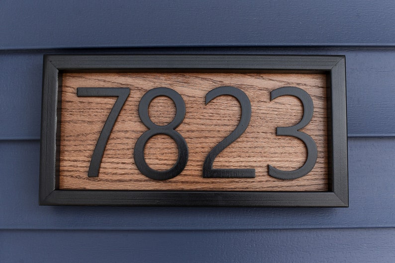 House numbers sign-address sign for house-horizontal address sign-house numbers plaque-address number sign-house address numbers sign image 6