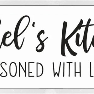 Personalized kitchen signs-gifts-decor-items-kitchen decor-art-gift for mom birthday-wall decor-gift for cook-chef-custom kitchen sign gift image 7