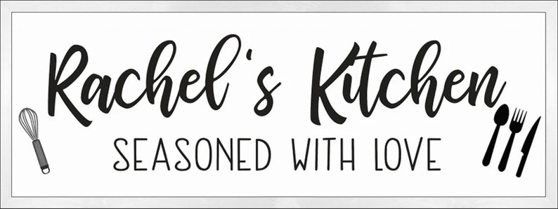 Personalized kitchen signs-gifts-decor-items-kitchen decor-art-gift for mom birthday-wall decor-gift for cook-chef-custom kitchen sign gift image 7