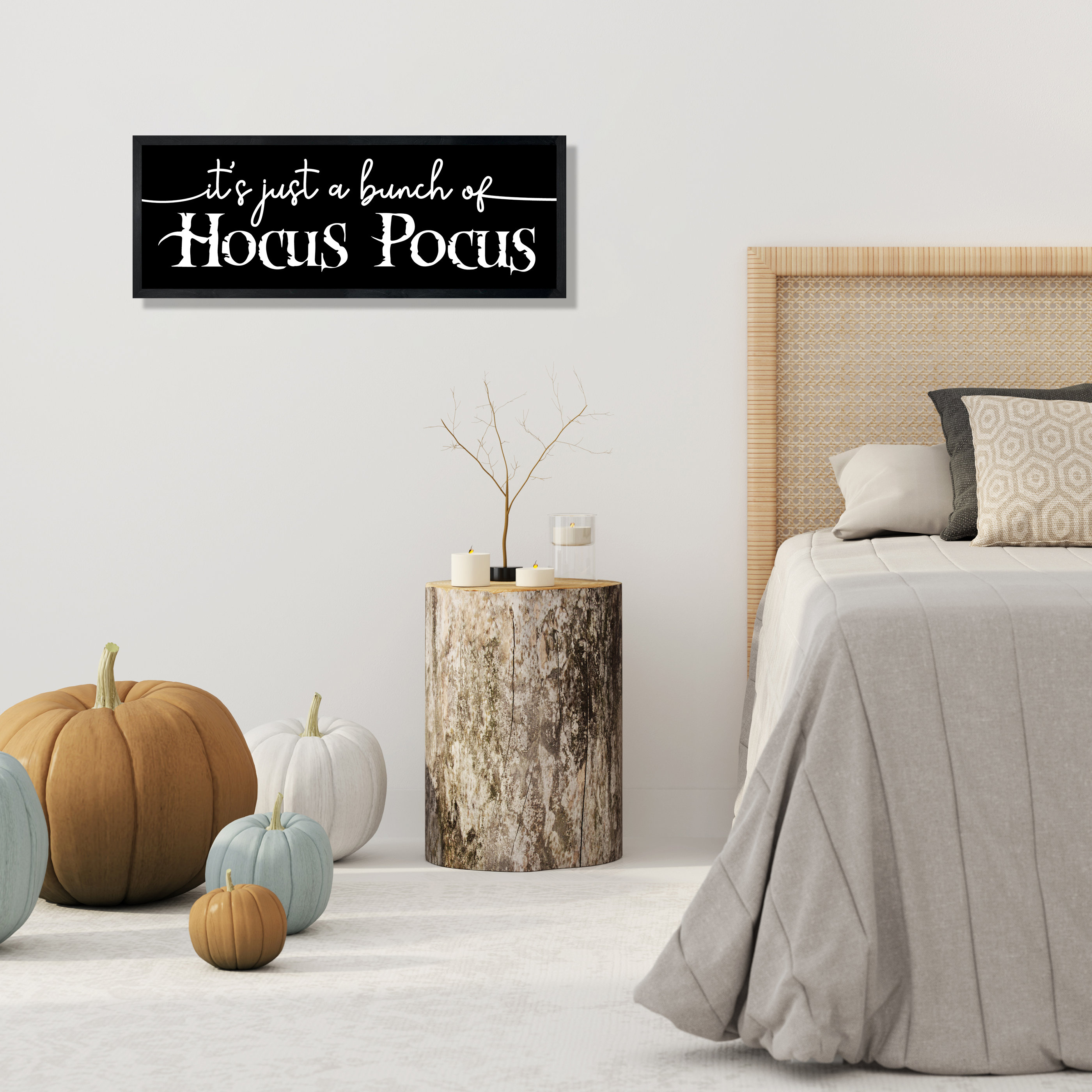 Halloween Wall Decor: Hocus Pocus & Black Cat Magic Sign – Tailor