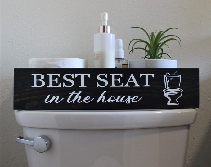 Bathroom decor box-toilet tank box-toilet storage box-best seat in the house box-toilet top box-toilet top decoration-back of toilet box-