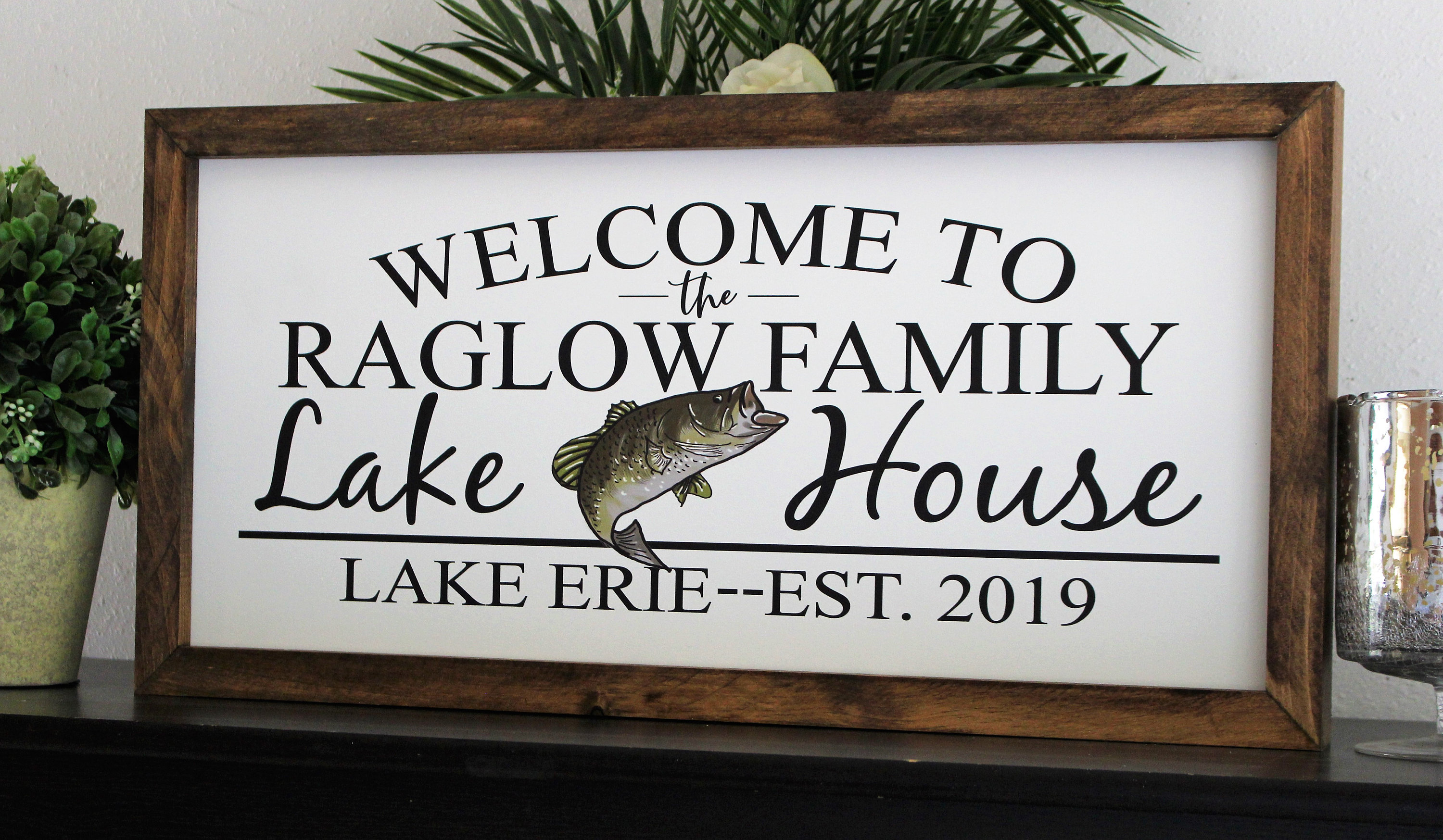 Lake house decor to our lake housepersonalized lake sign