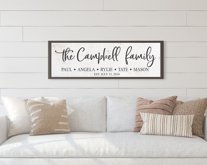 Family name sign Last name sign Printable art Family sign Personalized sign Personalized gift Anniversary gift Farmhouse decor