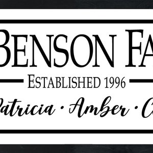 Personalized family name sign-family established sign-family name wood sign-custom family sign-family name wall sign-family gift for parents afbeelding 4
