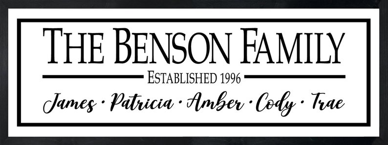 Personalized family name sign-family established sign-family name wood sign-custom family sign-family name wall sign-family gift for parents afbeelding 4