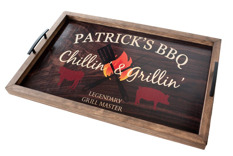Personalized Grilling Traygrilling Giftcustom Bbq Etsy
